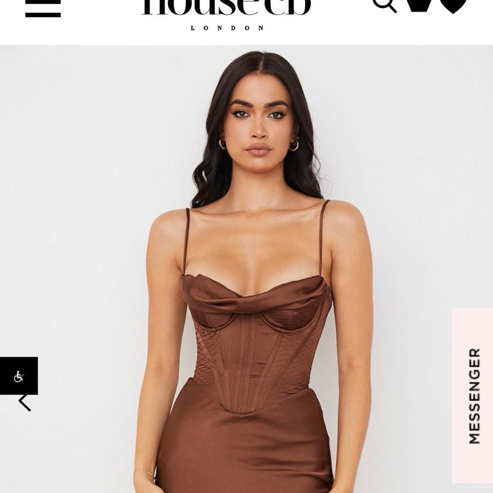 House Of Cb Chocolate “Myrna” Dress